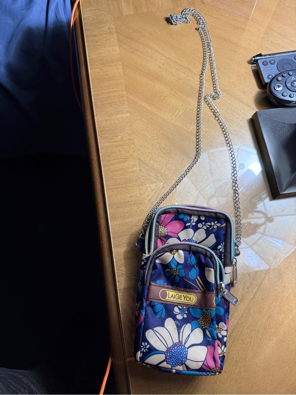 LAIGEYOU Floral Crossbody Phone Bag - Blue Pink White